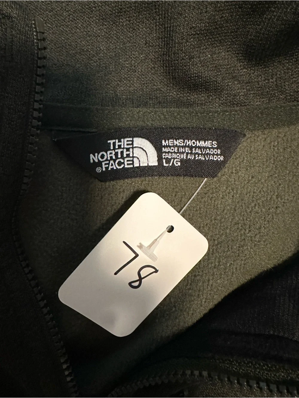 The North Face Mens L Green 1/4 Zip Fleece Pullover Chest Zip Pocket Gorpcore
